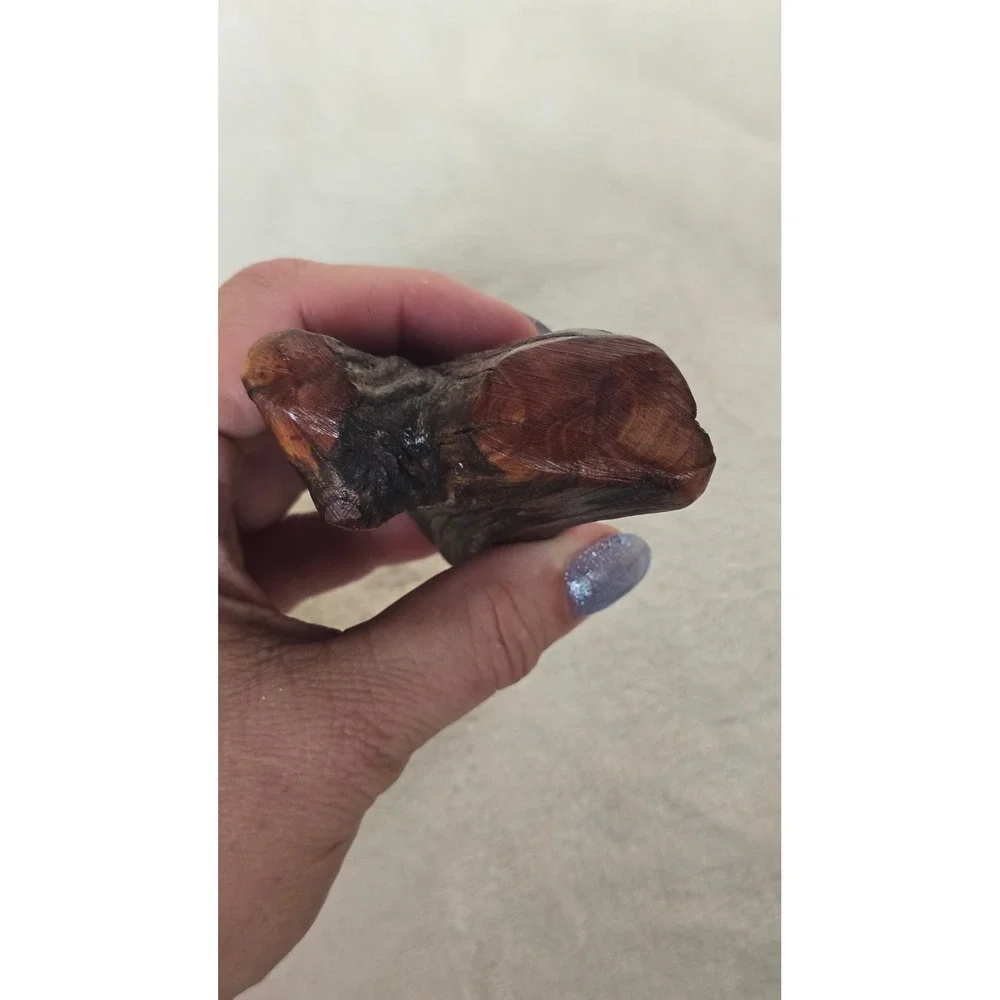 Vintage Natural Wood Burl Handle Corkscrew Rustic Hand Carved Wine Bottle Opener